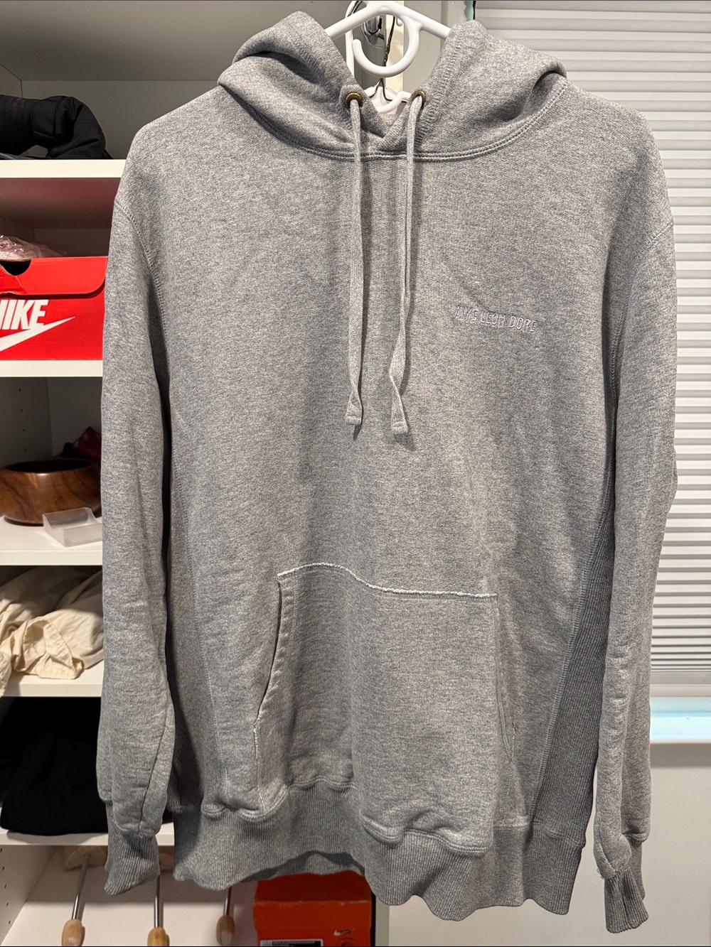 Aime Leon Dore Gray Pullover Hoodie (L)